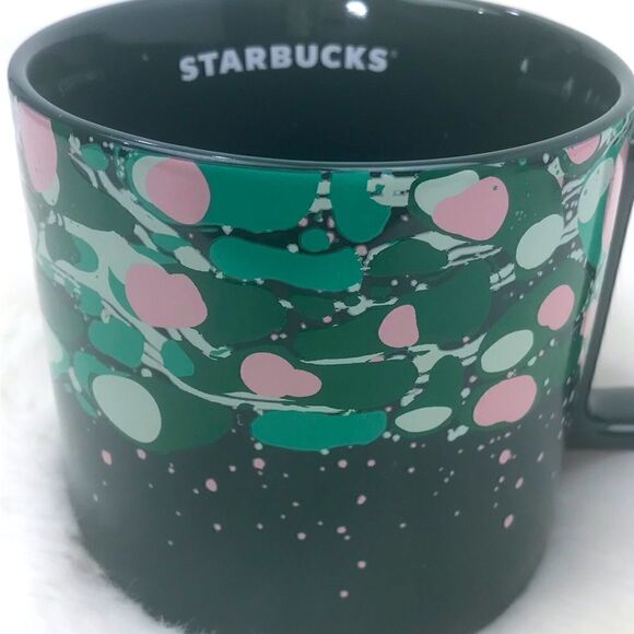 Starbucks Holiday 2022 Venetian Forest Marble Forest Green Ceramic Mug - Picture 8 of 16